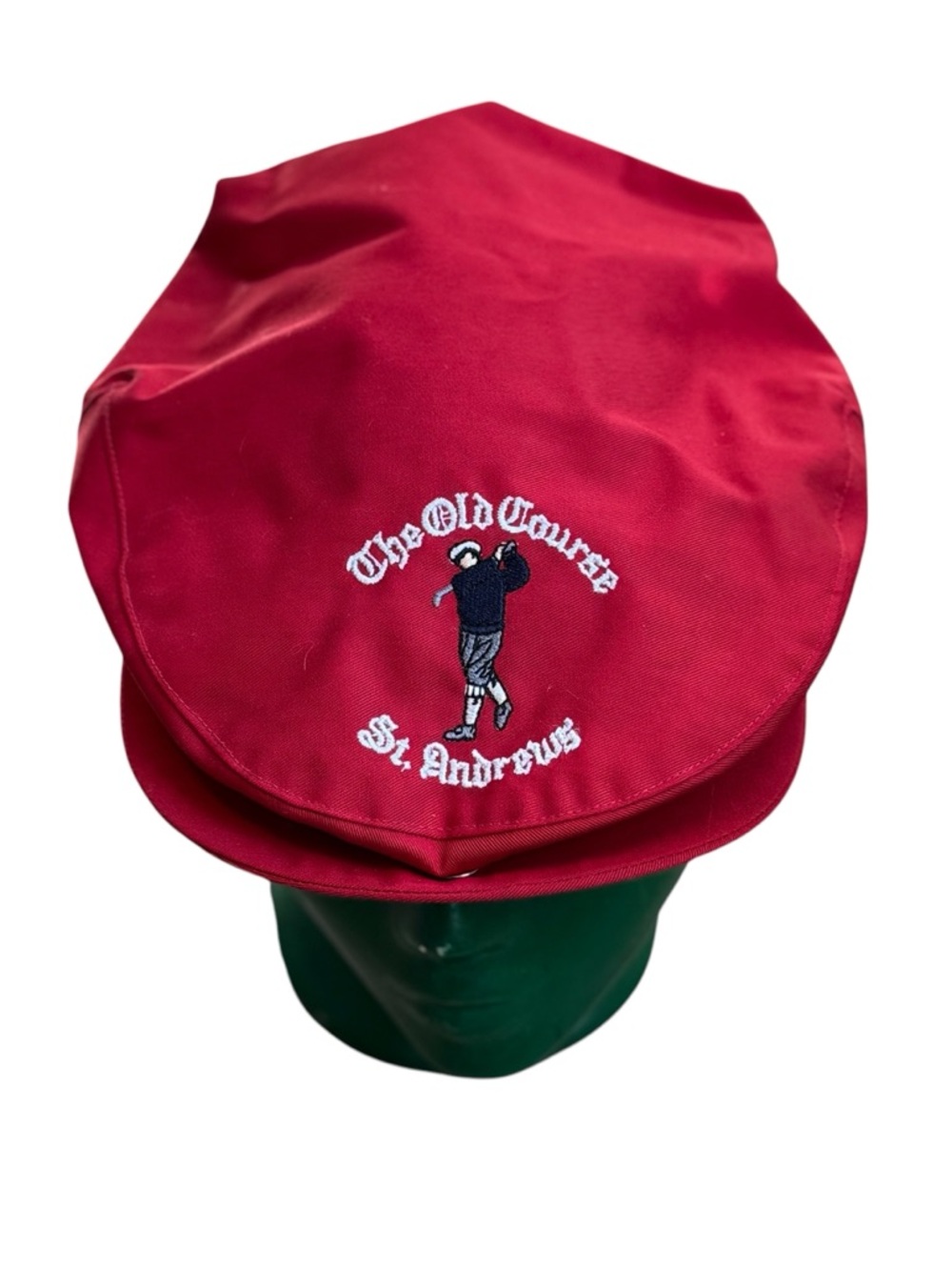 Vintage Golf Cap St Andrews Scotland Cabbie Newsboy Gatsby "The Old Course" Sz L